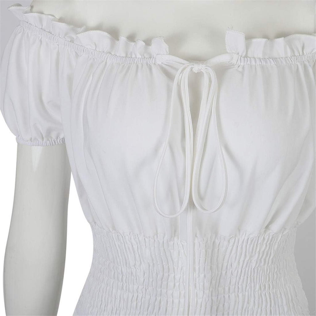 Renaissance Costume Women Medieval Chemise Dress Peasant Tops Irish under Dress